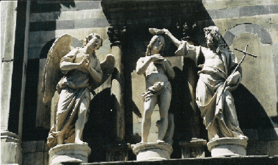 The anointing of Christ - sculpture at the Duomo.