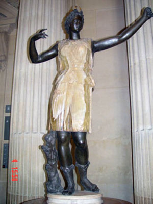 Unique sculpture within the Louvre.