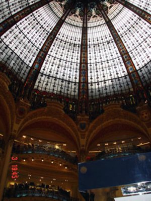 The Dome of the Gallerie Lafayette - the shopper's destination of choice in Paris.