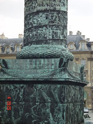 Iron Tower of Victory constructed from a 100 cannons, by Napoleon Bonaparte.