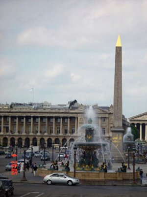 Le Place de la Concorde with Obelisk at the center of the square.