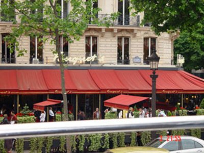The legendary Fouquet on Champs Elysees celebrated for its awesome desserts.