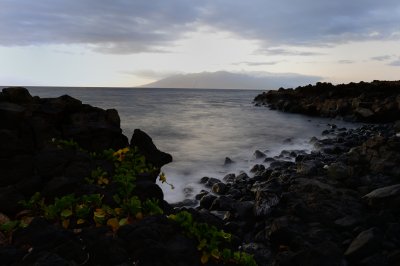 Lava rock shoreline on Maui