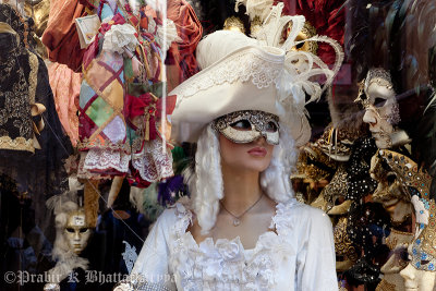 Masked Beauty at Piazza San Marco