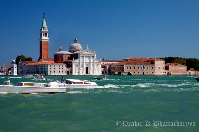 View from the Waterbus station at Piazza San marco