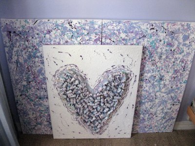 Besso Pollock Painting and PopCork Heart 2011