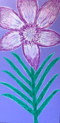 Lily Blossom on wood 2012