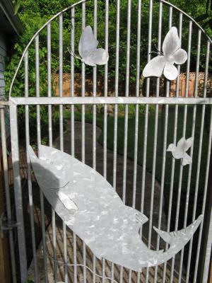 View of backyard thru gate