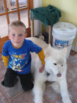 Bruce and Jackson with dirty face!