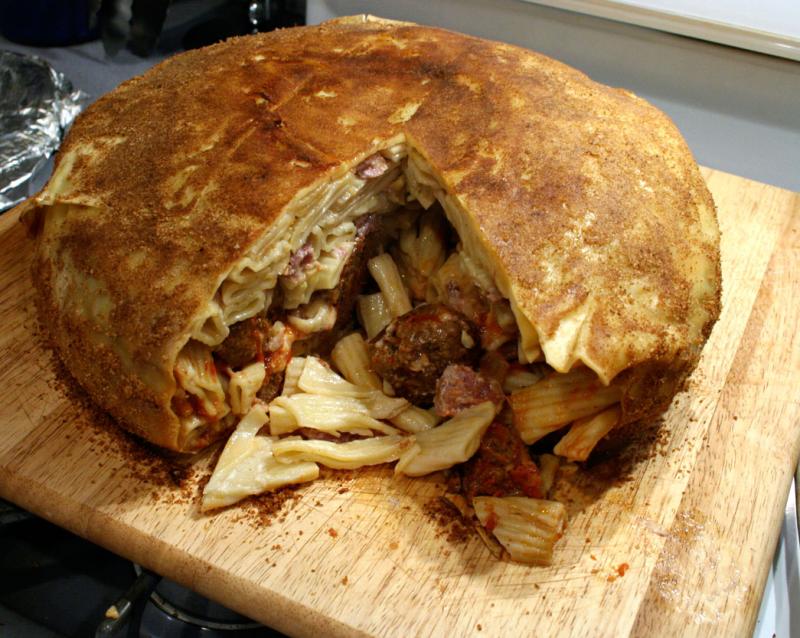 timpano sliced