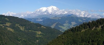 Le Mont-Blanc depuis le col de l'Arpettaz