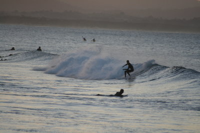 Surfers at Byron bay