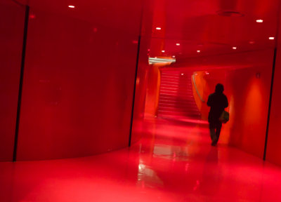 Walking the red hallway