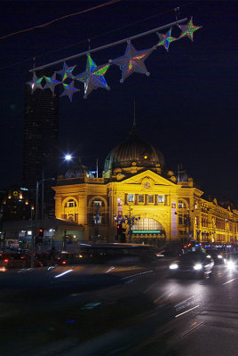 Flinders St Station at Night, Melbourne