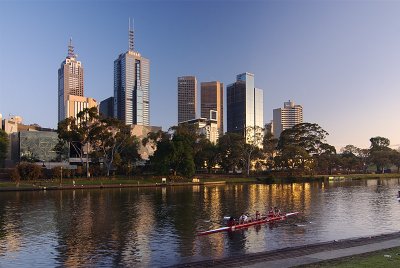 Early morning rowers, Melbourne