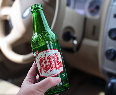 far from it's Kentucky home, an Ale8 is being enjoyed in North Carolina