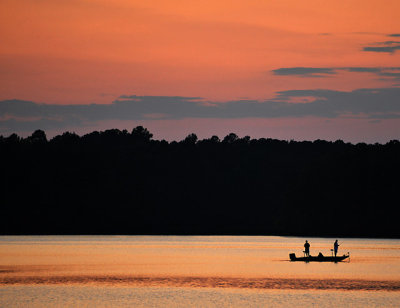 Harris Lake sunset