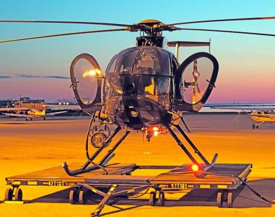 Helicopter at Dusk