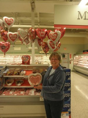 Grocery store sells steak & fish for Valentine's Day. Great Idea !