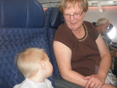 snoozing on the airplane ride homei