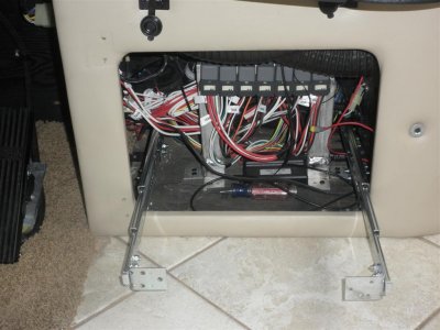 Slides installed under the dash 