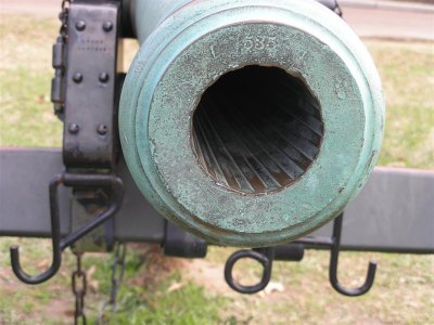 Looking down barrel of cannon