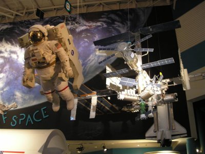 Model of Space Station hangs from ceiling