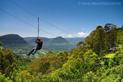 Tiroleza no Alpen Park, Canela, RS, 5447