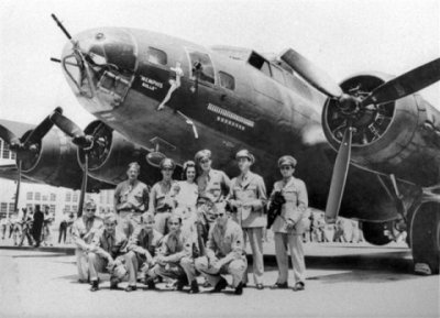 Margaret Polk and the crew of the Memphis Belle
