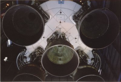 the boosters on a Saturn V Rocket