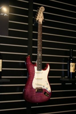Custom Shop guitar stained with wine