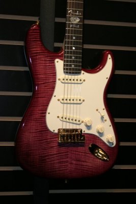 Custom Shop guitar stained with wine