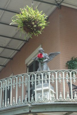 Angel on Balcony in French Quarter.JPG