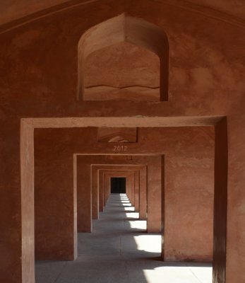 A passage way on the Taj Mahal complex, Agra, Uttar Pradesh