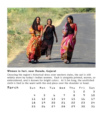 Women in Sari, near Dasada, Gujarat