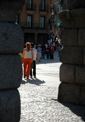 Through the aqueduct