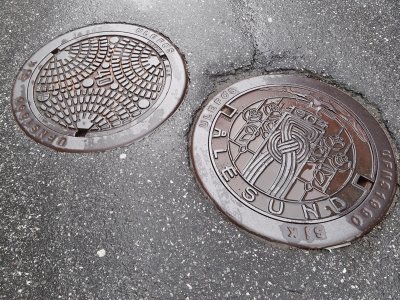 Manhole covers, Alesund, Norway