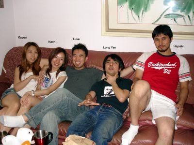 Kayun, Kaori, Luke, Long Yan, and Hiyoshi - what a great group of friends!