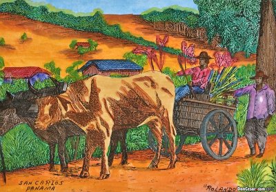 Painting of rural scene