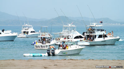 Party boats at Taboga Island