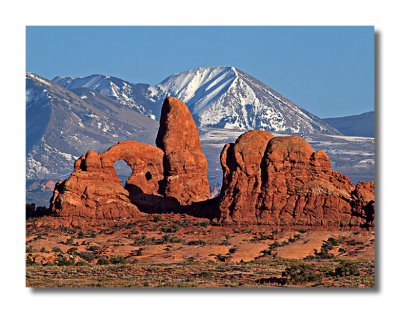 Turret Arch and the La Sal Mountains