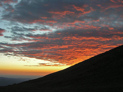 Sunrise behind Mount Lady Washington