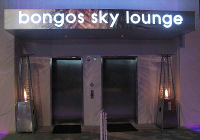 Entrance to Bongos Sky Lounge
