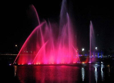 Fountain show at Seminole Hard Rock Casino