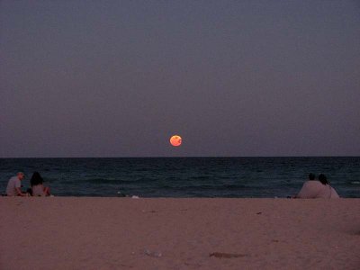 Super Moon over Miami Beach
