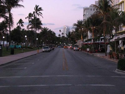 Looking South down Ocean Drive - Miami Beach