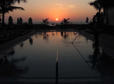 Tuesday Sunrise over the pool at Costa d'Este