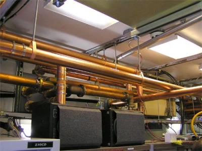 Transmission tubes in WHCN transmitter room