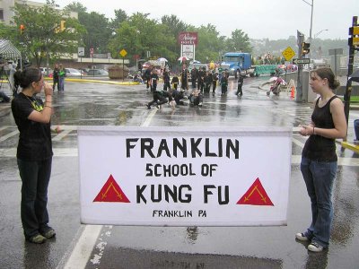 Rain wont stop a good Kung Fu demonstration
