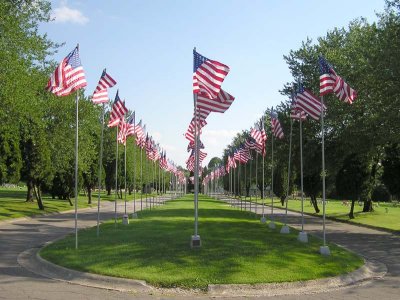 Avenue of 444 Flags in Hermitage, PA